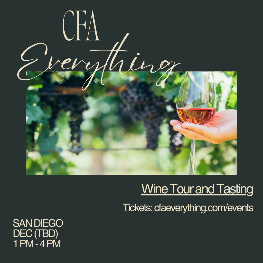 Wine Tour and Tasting - San Diego (TBD - Dec)