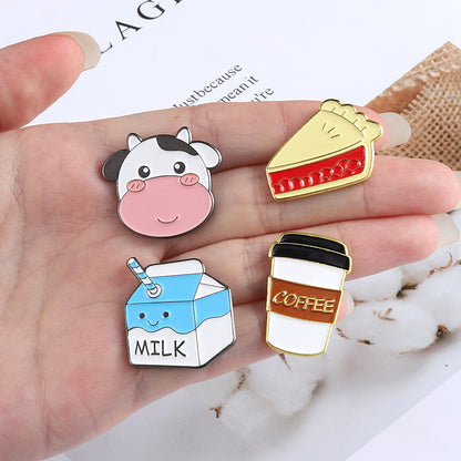 Food Enamel Pin - Cow