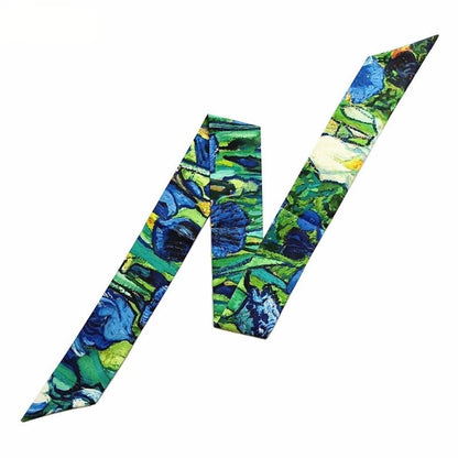 Painting Twilly Scarf - Irises
