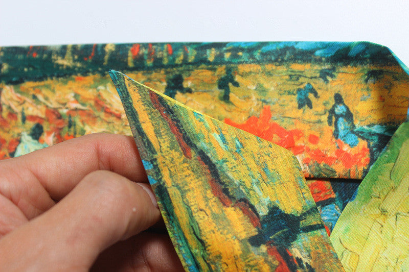 Painting Twilly Scarf - Red Vineyard