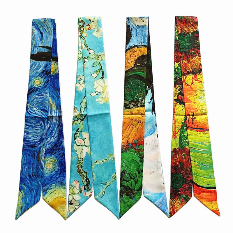Painting Twilly Scarf - Starry Night