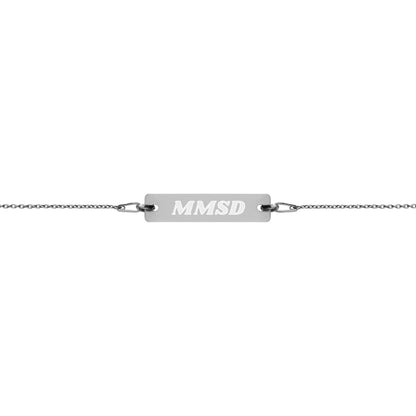 Engraved Silver Bar Chain Bracelet - Airport Code