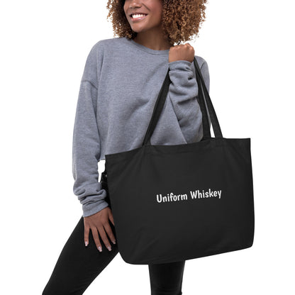 Large Organic Tote Bag - Phonetic Alphabet