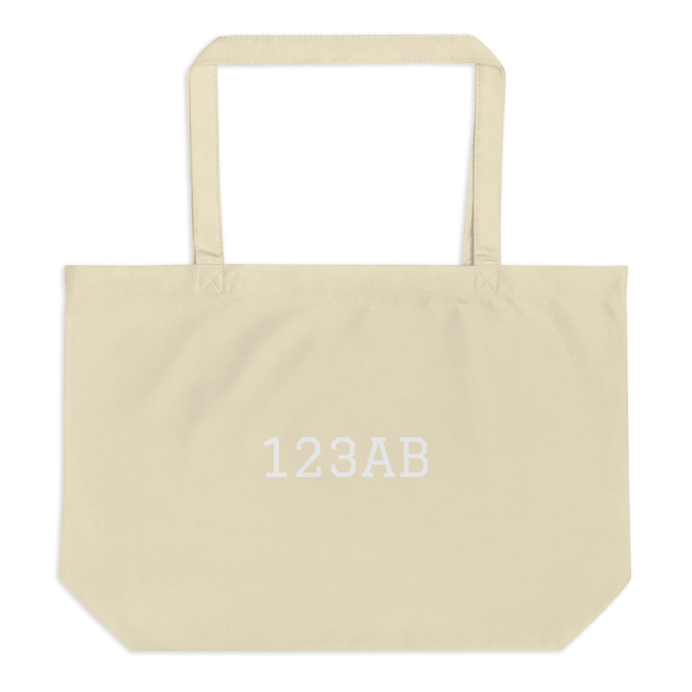 Large Organic Tote Bag - Tail Numbers
