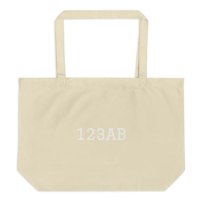 Large Organic Tote Bag - Tail Numbers
