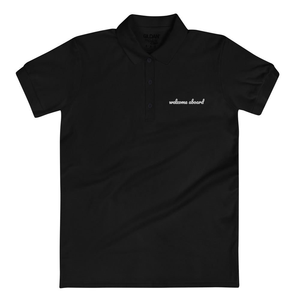 Embroidered Polo Shirt - Welcome Aboard