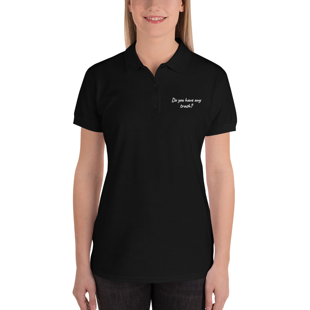 Embroidered Polo Shirt - Do You Have Any Trash?